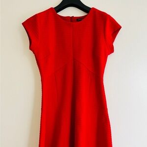 Banana Republic Bright Red Cap-Sleeve Mini Dress